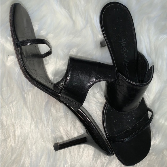 Yves Saint Laurent Shoes - YSL Sexy Black Kid Heels - Size 8M